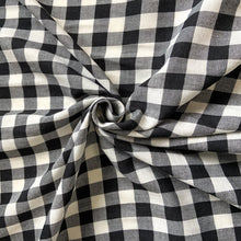 Load image into Gallery viewer, Black and White Checks  - Brushed Cotton
