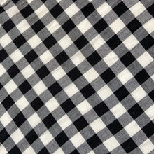 Load image into Gallery viewer, Black and White Checks  - Brushed Cotton
