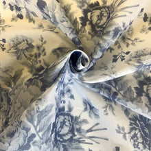 Load image into Gallery viewer, Grey Roses - Cotton Voile
