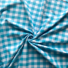 Load image into Gallery viewer, Yarn Dyed Cotton Gingham Aqua - Cotton
