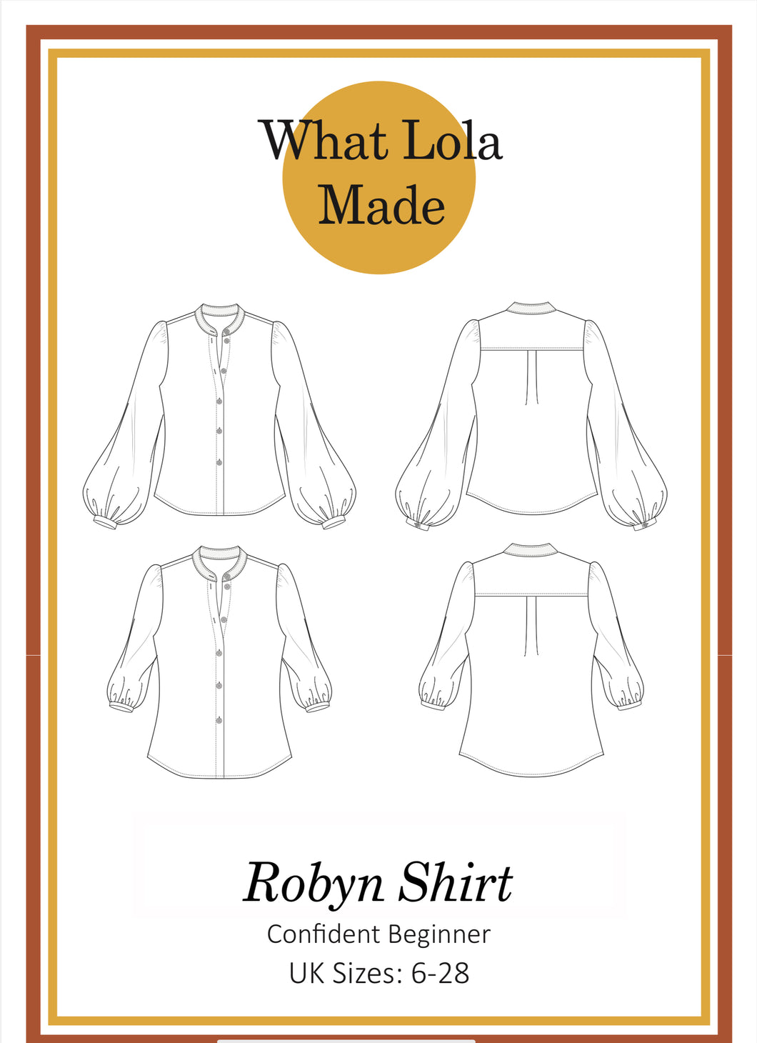 Robyn Shirt Digital Sewing Pattern (PDF)