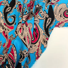 Load image into Gallery viewer, Paisley Deep Bright Blue - Viscose
