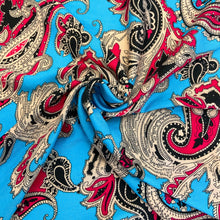 Load image into Gallery viewer, Paisley Deep Bright Blue - Viscose
