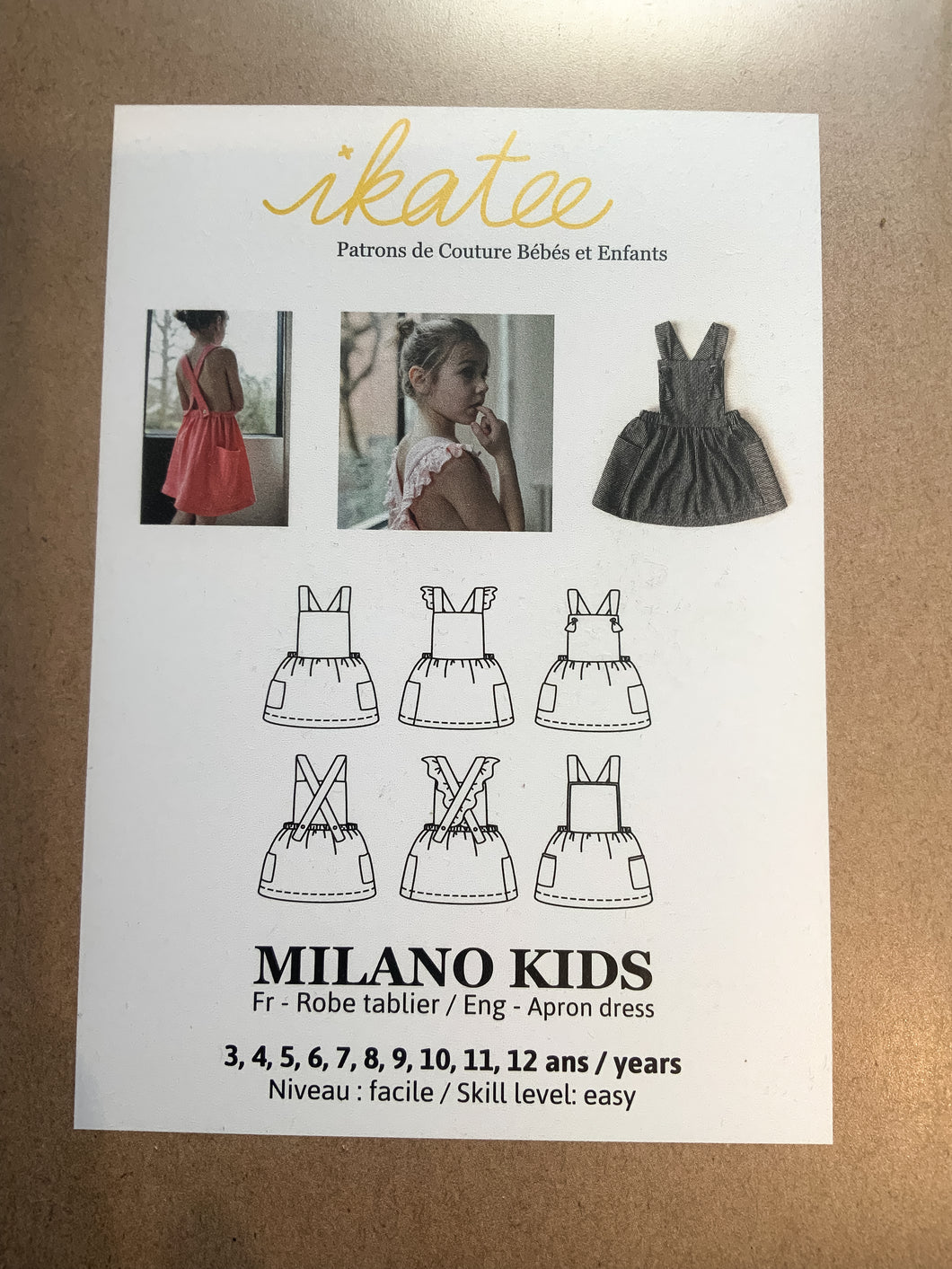 Ikatee Milano Apron Dress 3 - 12 Years - Paper Sewing Pattern
