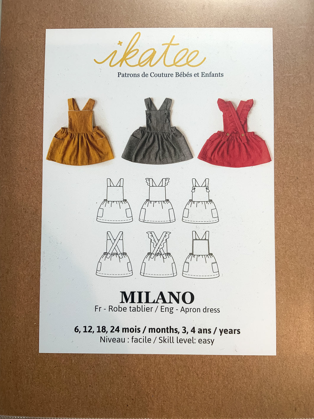Ikatee Milano Apron Dress 6 M - 4 Yrs - Paper Sewing Pattern