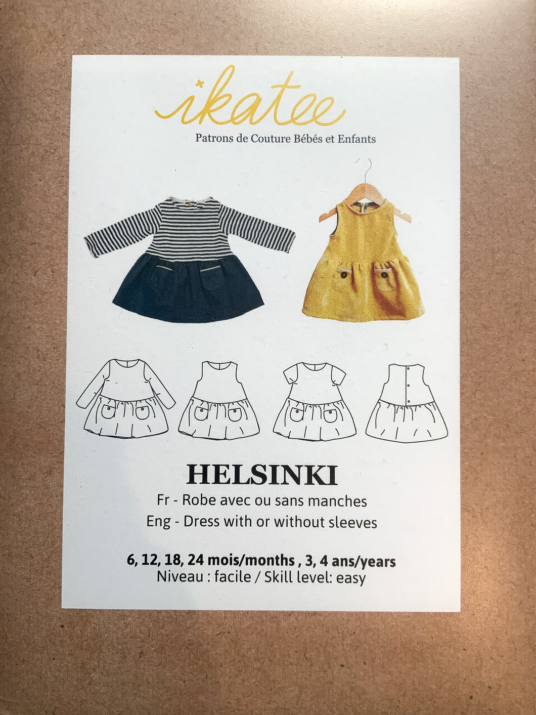 Ikatee Helsinki 6Months - 4Years - Paper Sewing Pattern