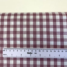 Load image into Gallery viewer, Remnant (1.10 m)Yarn Dyed Cotton Gingham Mauve - Cotton
