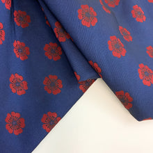 Load image into Gallery viewer, Poppy on Blue - Cotton Jacquard
