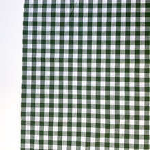 Load image into Gallery viewer, Yarn Dyed Cotton Gingham Bottle Green - Cotton
