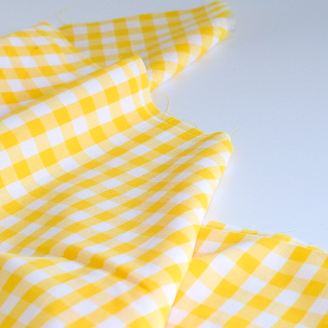 Yarn Dyed Cotton Gingham Yellow - Cotton