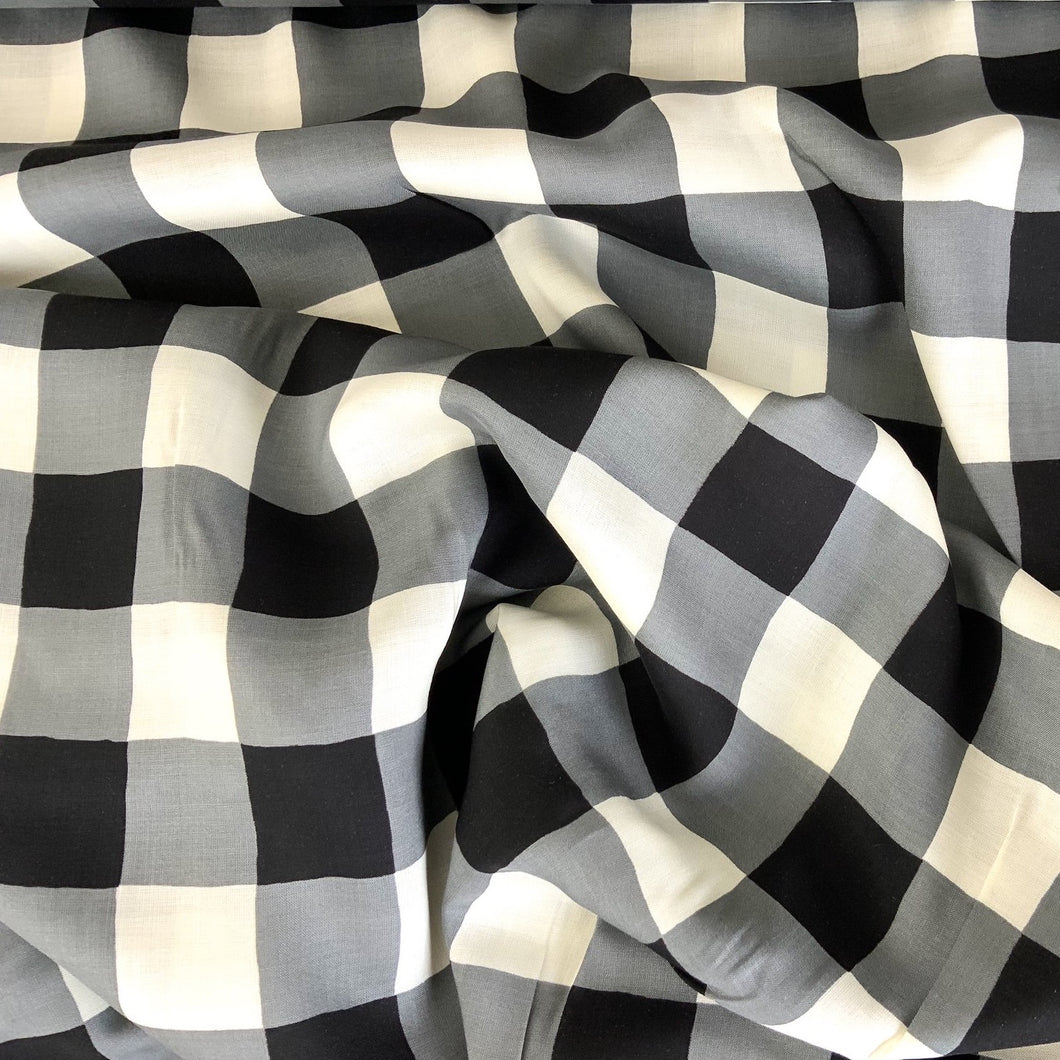 Remnant Plaid of My Dreams Snow (60 cm) - Rayon