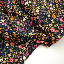 Load image into Gallery viewer, Florals on Black - Cotton Sateen
