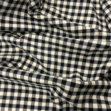 Load image into Gallery viewer, Black and Cream Checks  - Cotton Flannel
