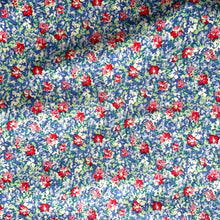 Load image into Gallery viewer, Red and Blue Mini Flowers - Cotton
