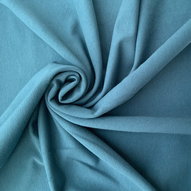 Organic French Terry Sewing Fabric in Petrol Blue