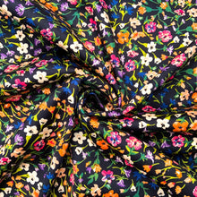 Load image into Gallery viewer, Florals on Black - Cotton Sateen
