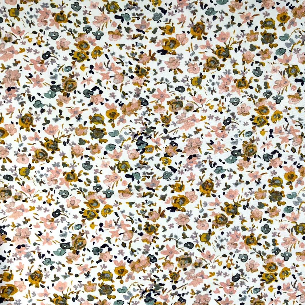 Watercolour Flowers - Organic Cotton Jersey